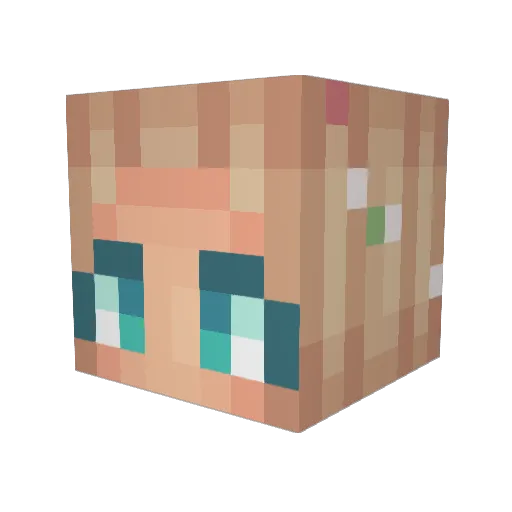 Pommac03 Minecraft avatar head, 3D render