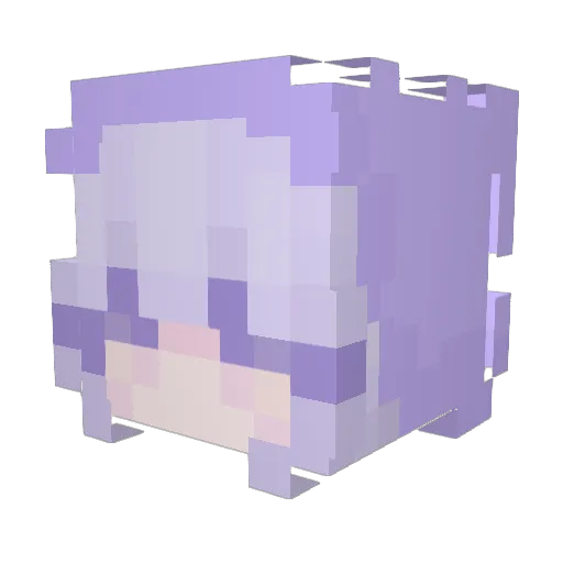 Pomme0 Minecraft avatar head, 3D render