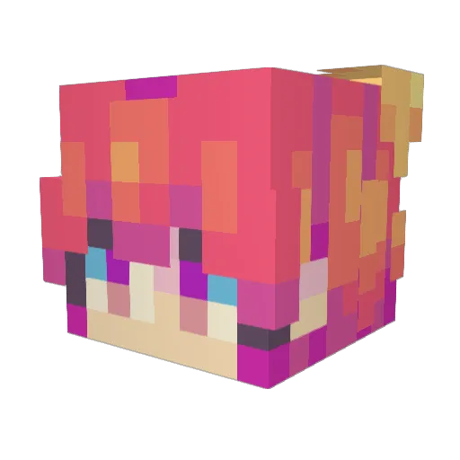 Pommelz Minecraft avatar head, 3D render