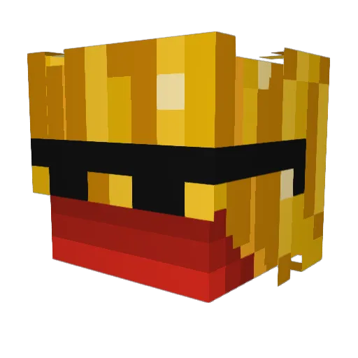 PommesFrites11 Minecraft avatar head, 3D render