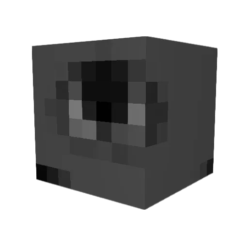 PommesSchwind Minecraft avatar head, 3D render