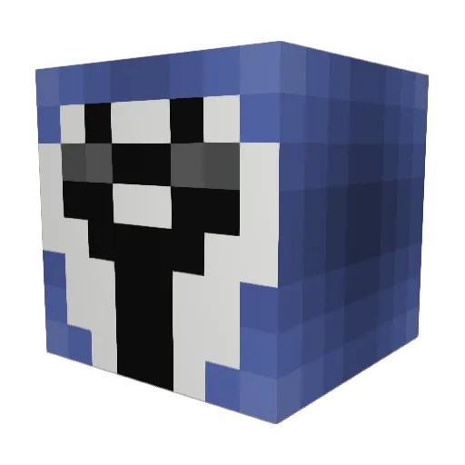 Pommore Minecraft avatar head, 3D render