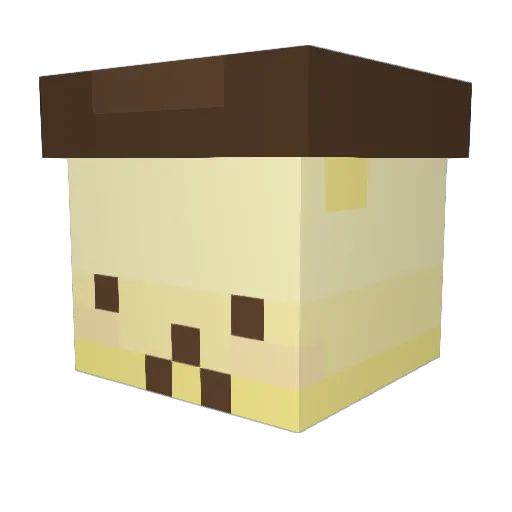 Pomnornla Minecraft avatar head, 3D render