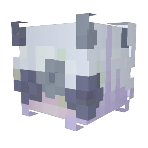 Pomocoro Minecraft avatar head, 3D render