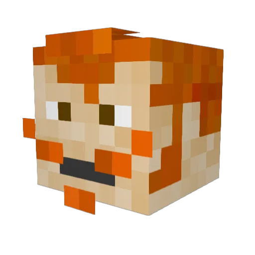 PompadourJay Minecraft avatar head, 3D render