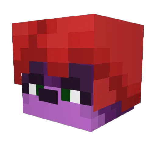PompadourMann Minecraft avatar head, 3D render