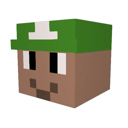 PompeyXIV Minecraft avatar head, 3D render