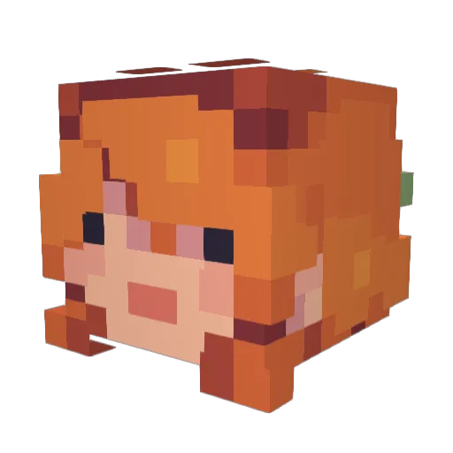 Pompom12345678 Minecraft avatar head, 3D render