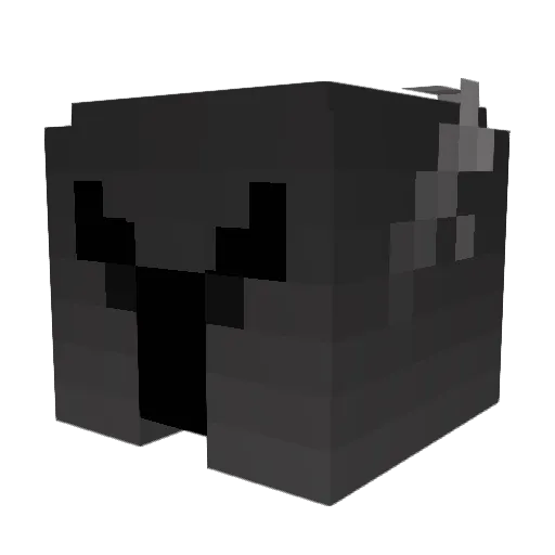 Pomsi Minecraft avatar head, 3D render