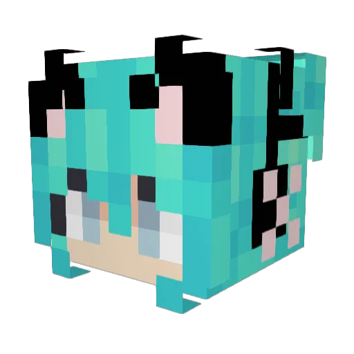 Pomswifi Minecraft avatar head, 3D render