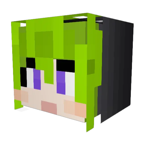 Pomuk777 Minecraft avatar head, 3D render