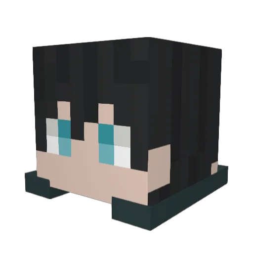 PonChan777 Minecraft avatar head, 3D render