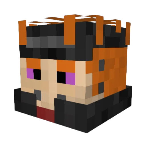 Ponchi0407 Minecraft avatar head, 3D render