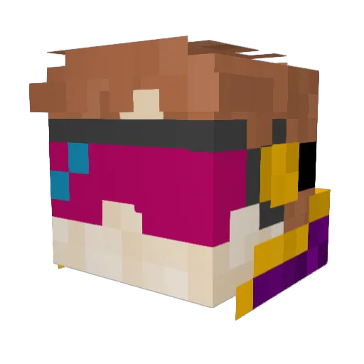 Poncio2607 Minecraft avatar head, 3D render