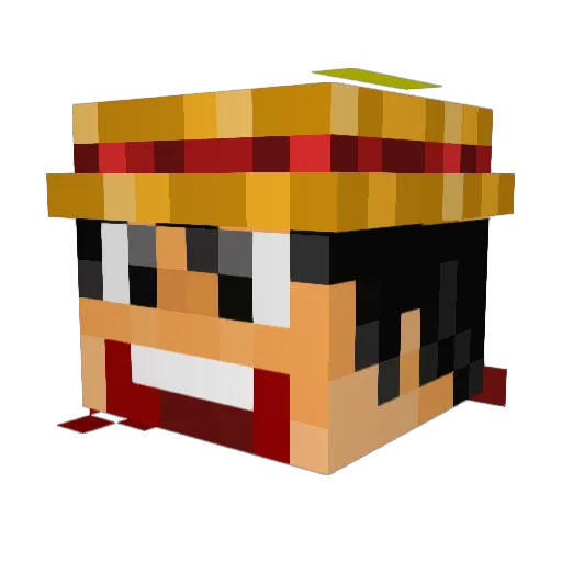 Ponckenzy Minecraft avatar head, 3D render