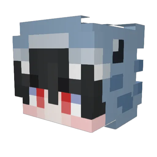 Poncoster Minecraft avatar head, 3D render