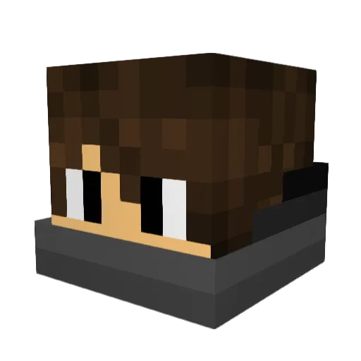 Ponczek Minecraft avatar head, 3D render