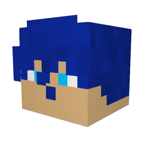 PondXDz Minecraft avatar head, 3D render