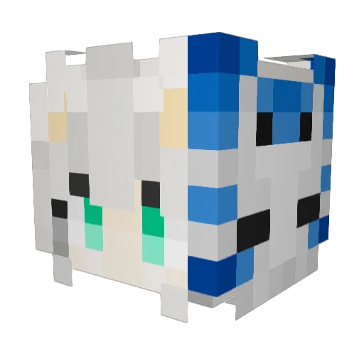 PonderFox0643 Minecraft avatar head, 3D render