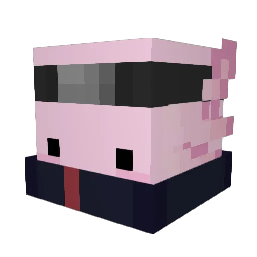 Ponfro Minecraft avatar head, 3D render