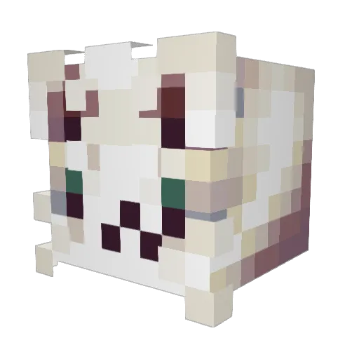 Pong121 Minecraft avatar head, 3D render