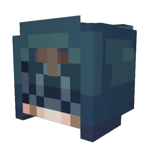 PongRip Minecraft avatar head, 3D render