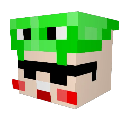 Pongky Minecraft avatar head, 3D render
