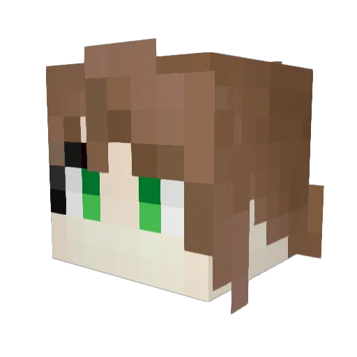 Pongldr Minecraft avatar head, 3D render