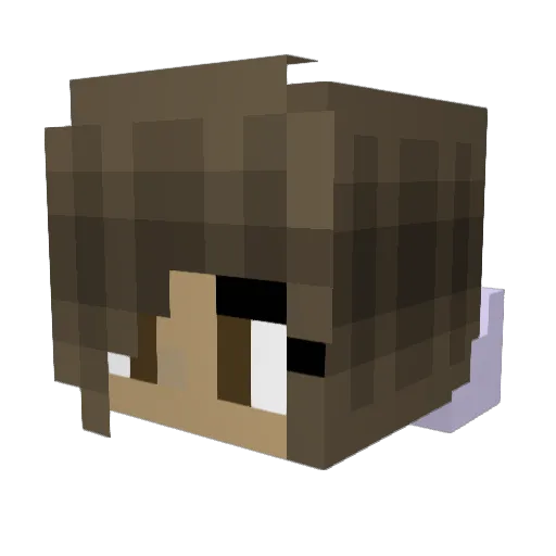 Ponime1323 Minecraft avatar head, 3D render