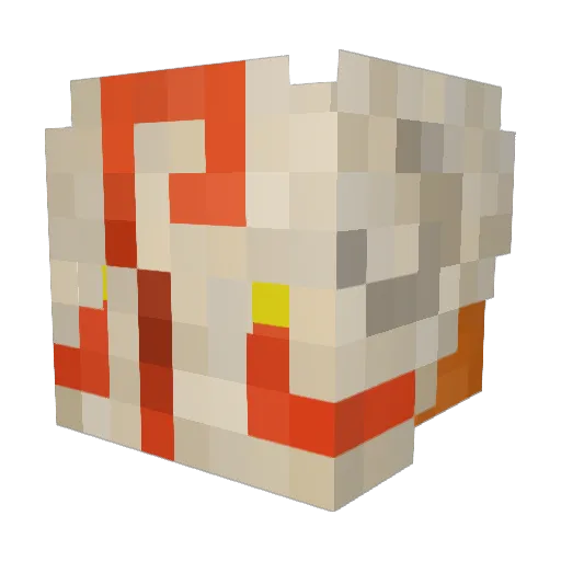 Ponin Minecraft avatar head, 3D render