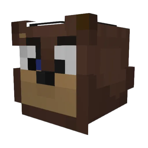 Ponito Minecraft avatar head, 3D render