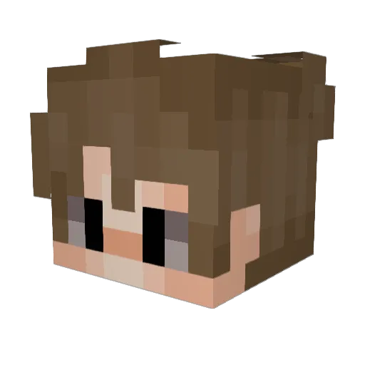 Ponkobert Minecraft avatar head, 3D render