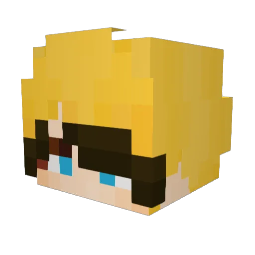 Ponlichard Minecraft avatar head, 3D render