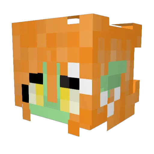 Ponnto Minecraft avatar head, 3D render