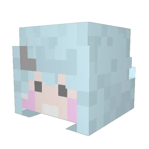 PonoPono12 Minecraft avatar head, 3D render