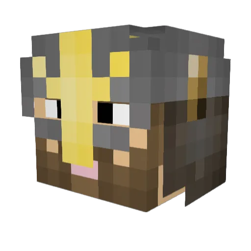 Ponsko94 Minecraft avatar head, 3D render