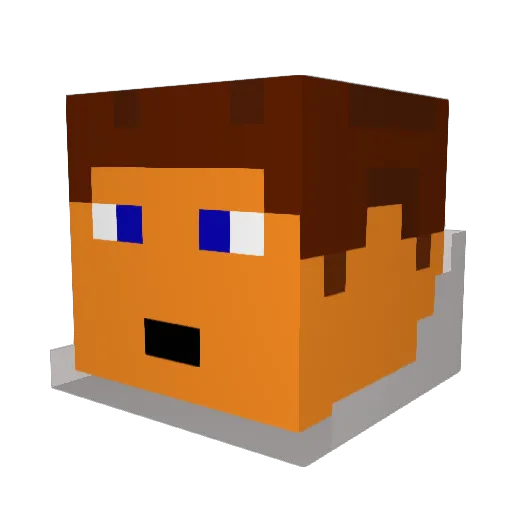 Pontex98 Minecraft avatar head, 3D render