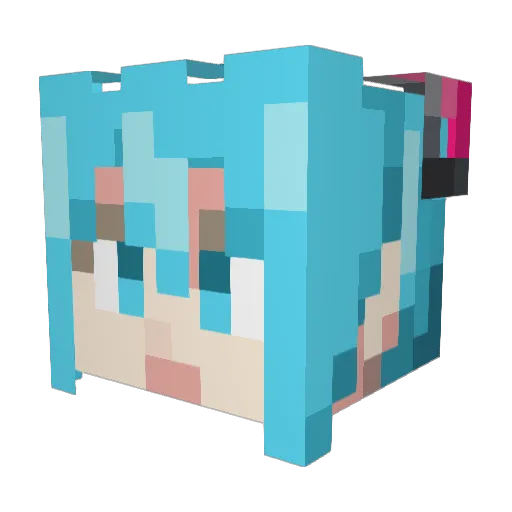 Pontilius Minecraft avatar head, 3D render