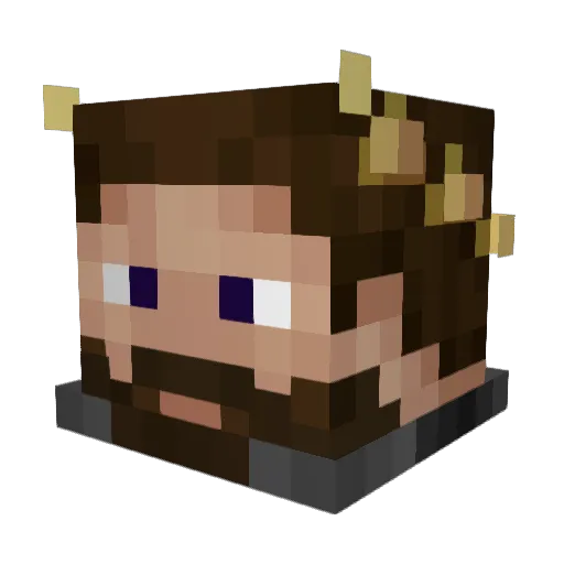 Ponto3 Minecraft avatar head, 3D render