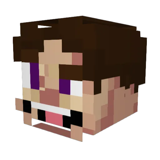 Pontreas Minecraft avatar head, 3D render