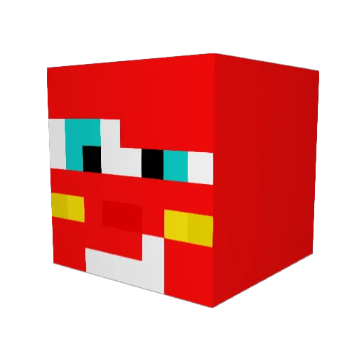 PonyComeJar Minecraft avatar head, 3D render