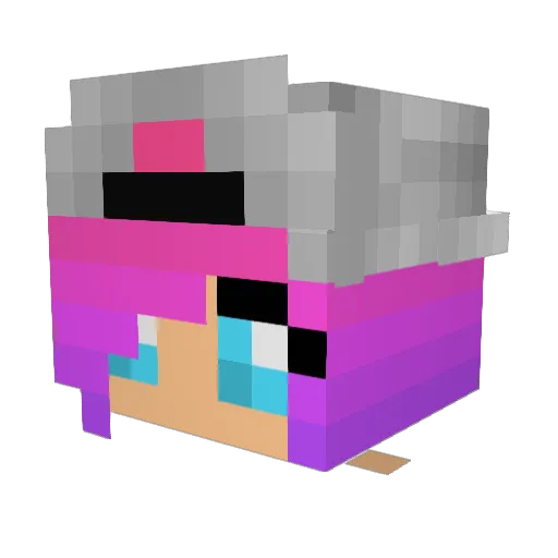 PonyGrrrl Minecraft avatar head, 3D render