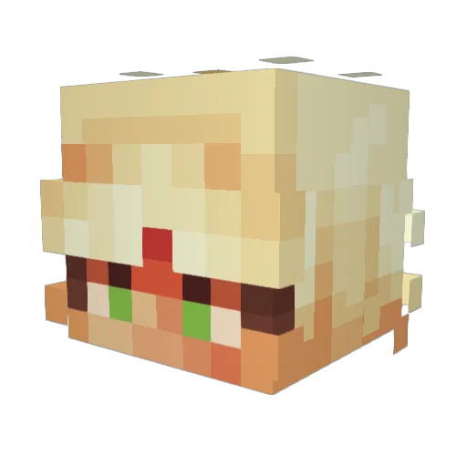 PonyPowered Minecraft avatar head, 3D render