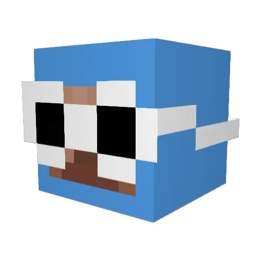 PonyRider420 Minecraft avatar head, 3D render