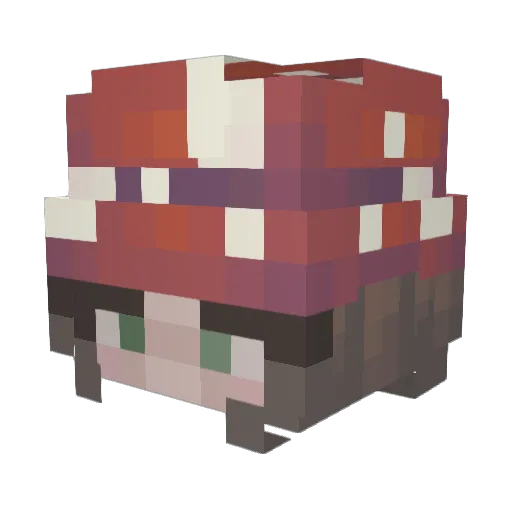 Pony_on Minecraft avatar head, 3D render