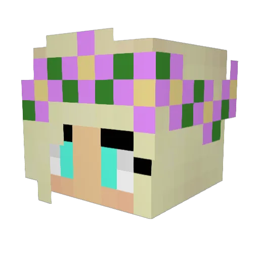 Ponycorn101 Minecraft avatar head, 3D render
