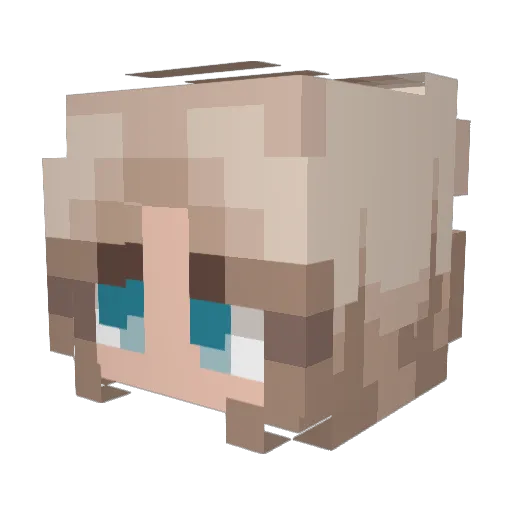PonyoCookie Minecraft avatar head, 3D render