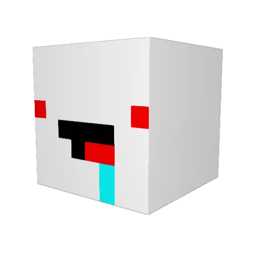 Ponzu_979 Minecraft avatar head, 3D render