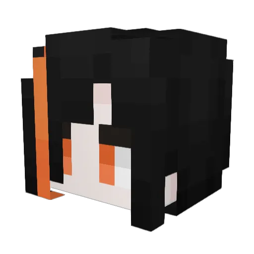 Ponzu_IKA Minecraft avatar head, 3D render
