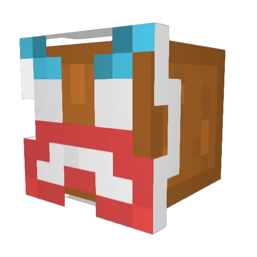 PooBuckets Minecraft avatar head, 3D render